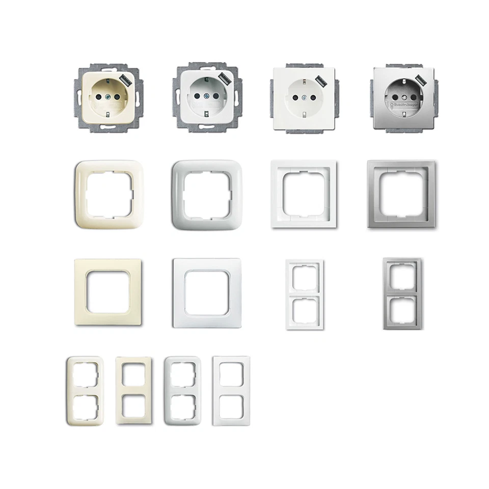 Busch Jäger USB Steckdosen und Rahmen verschiedene Farben frei wählbar - Bild 1 von 1