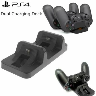 PS4 Dual Charging Charger Dock Station Stand for Playstation 4 Controller Pad Foto 1 de 4