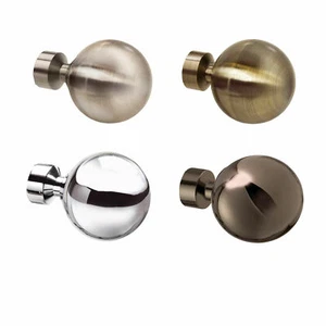 28mm Hollow Sphere Metal Curtain Pole Finials Pair - Picture 1 of 5