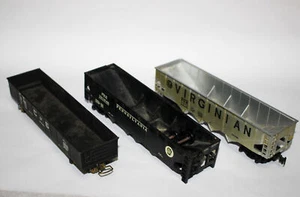 3 vagones de tren de juguete de colección a escala Ho tolva de carbón C de GA Pennsylvania Virginia PRR - Imagen 1 de 6