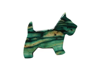 Heathergems Natural Scottish Heather Unique Scottie Dog Brooch - Picture 1 of 5