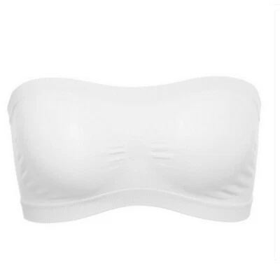 Womens Strapless Bandeau Bra Backless Bra Tube Top Sexy Stretch Underwear - Image 1 of 4