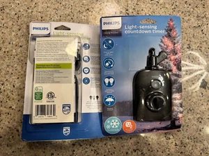 Philips Light Sensing Countdown Timer, Outdoor Grounded Outlets - NEW Lot of 2 - Picture 1 of 1