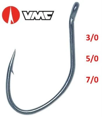 VMC 7356 BN Sure Set Großfisch Raubfisch Spezial-Angelhaken m. Öhr black nickel