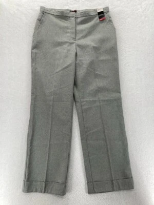 NY&C New York & Company Dress Pants Women's 14 Gray City Stretch Trouser Cuffed - Image 1 of 4