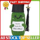 Graduation Gift Emotional Support Pickle Crochet Hat Unique Knitted Cucumbertoy