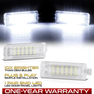 2x Bright White LED Footwell Courtesy Door Lamps For E90 E92 E60 F10 F01 E84 - Picture 1 of 10
