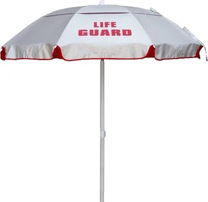 Lifeguard Solar Umbrella - Patio, Beach & Outdoor Umbrella with 45° Tilt & Carry - Picture 1 of 9