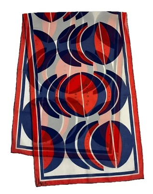 Vintage Vera Neumann Scarf Red, White, Blue Watermelon Print Sheer Polyester  - Image 1 of 4