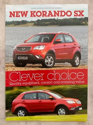 Ssangyong Korando SX Advertorial reprinted from What Car Magazine - August 2012 - Image 1 of 4