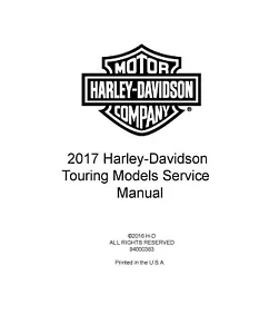 Printed Service Repair Work Shop Manual 2017 Harley Davidson CVO Street Glide - Foto 1 di 16