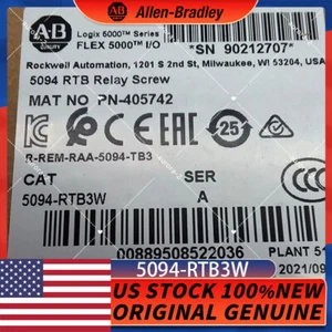 NEU 5094RTB3W Inbus-Bradley 5094-RTB3W Relaisschraube - FABRIKVERSIEGELT - Bild 1 von 3