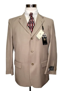 Neu - Tessori Uomo Milan Italy Anzugjacke Herren 42 R Super 150s hellbraun, UVP 399 $ - Bild 1 von 8