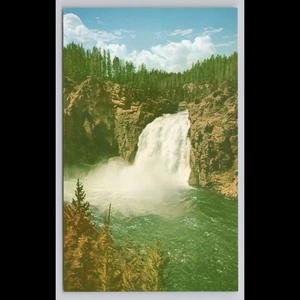 Postal de colección del Parque Nacional de Yellowstone Upper Falls vista panorámica sin publicar - Imagen 1 de 4