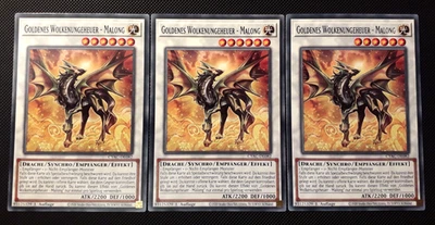 Yu-Gi-Oh! 3x Goldenes Wolkenungeheuer-Malong, CYAC-DE082, 1. Auflage, Near Mint - Bild 1 von 2