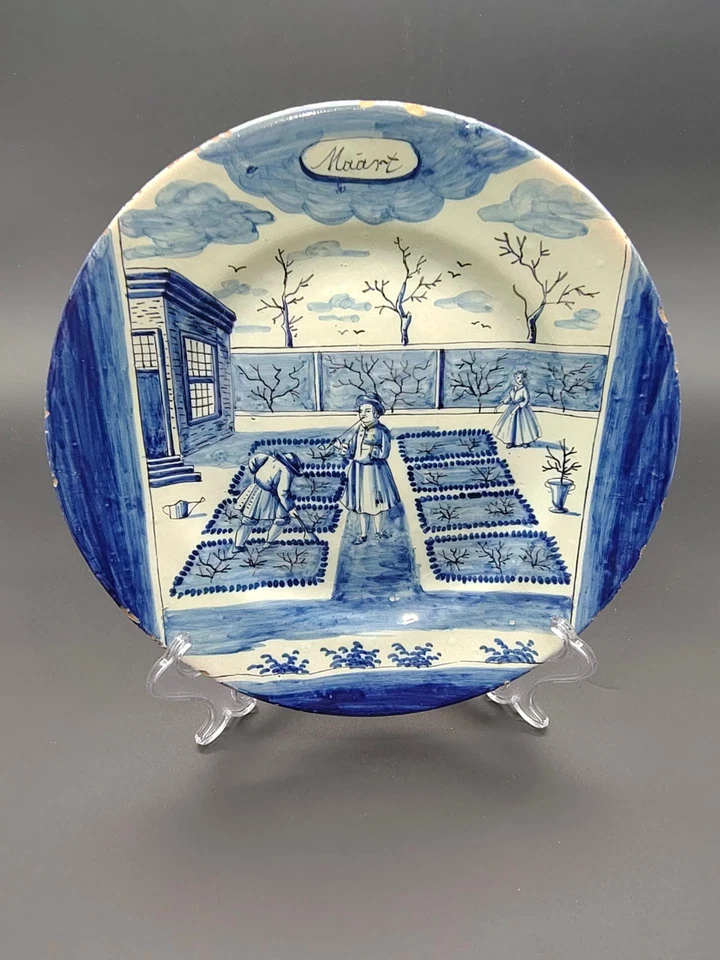 Delft Monatsteller 1759 Joost Brouwer – „Maart“ – Delftware Ø23,5cm - Bild 1 von 4