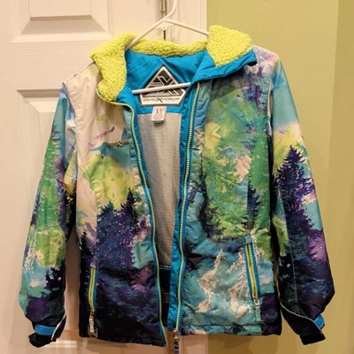 Zero Xposur Winter Coat Multicolored Youth L 10/12 Ski Full Zip Pockets Lined - Image 1 of 4