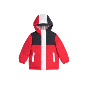(Kids) Fun-Mix Down Ripstop Hooded Ski Jacket Multicolor - Picture 1 of 2