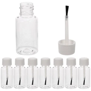8 Pcs Empty Bottles Nail Polish of with Brush Reusable Gels Essential Oil - Picture 1 of 12