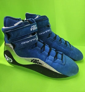 NO Fear Driving Force Racing Shoes Size 8 US, Blue Suede - Picture 1 of 5