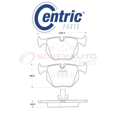 Centric Disc Brake Pads for 2008-2010 BMW 528i 3.0L L6 - Kit Set Braking ly Foto 1 de 4