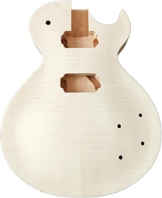 Juego de cuerpo de guitarra eléctrica sin terminar en cuerpo de caoba tapa de arce flameado AAA Foto 1 de 3