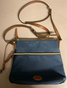 Vintage Dooney & Bourke Nylon Lani Crossbody Shoulder Bag - Navy - Picture 1 of 11