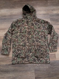 Chaqueta Woolrich De Colección Para Hombres L Pato Piel de Rana Camuflaje Caza Parka  - Imagen 1 de 21
