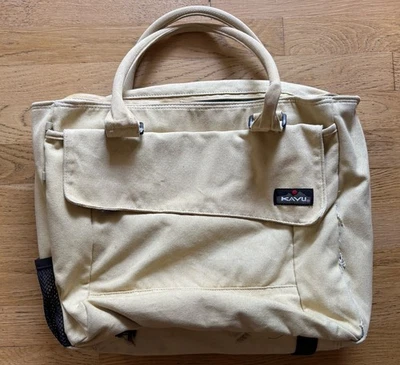 Bolso de Mano Kavu Mensajero de Lona Beige VER FOTOS DEFECTOS Foto 1 de 4