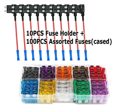 Car Add-circuit Medium Fuse TAP Adapter Standard ATO ATC Auto Blade Fuse Holder