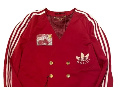 GUCCI x Adidas Chaqueta Sastre Doble Talla 48 Poliéster Rojo Hecho en Italia 1118 Foto 1 de 4