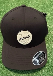 Ping Gutty Cap NWT Black SnapBack Golf Hat Authentic Adjustable Lightweight - Picture 1 of 3