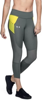 Leggings cortos Under Armour para mujer UA Qualifier Speedpocket Run S verde arcilla nuevos con etiquetas Foto 1 de 4