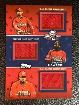 Camiseta deportiva 2009 Topps All Star Game Albert Pujols Ryan Howard Prince Fielder/25  Foto 1 de 2
