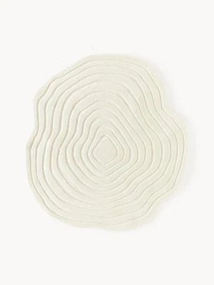 Modern Round Textured Area Rug – 3D Embossed Design Soft Carpet for Living Room - Image 1 of 4