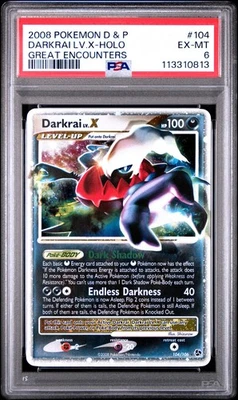 POKEMON GREAT ENCOUNTERS DARKRAI LV X #104 ULTRA RARE PSA 6 EX #113310813 - Image 1 of 2