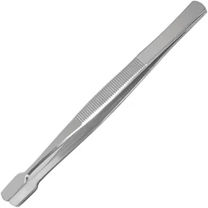 Stamp Tweezers Stainless Steel Collector Tool Flat Head Portable Precision - Picture 1 of 8