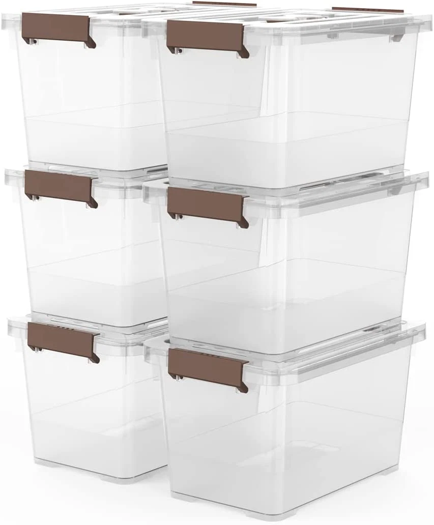 Pack De 4 Cajas Cuadradas De Plástico Acrílico - 12x12x12 Cm, Transparentes, Con Tapa, Para Organización