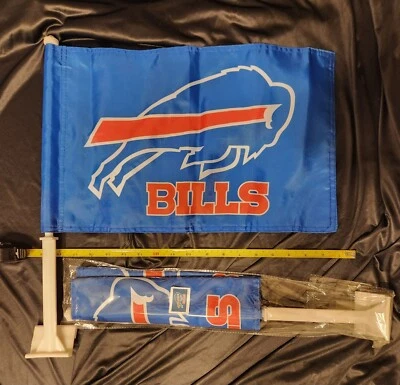 Juego de 2 banderas de 2 lados Buffalo Bills NFL 12X18 pulgadas ventana coche de fútbol americano Foto 1 de 2