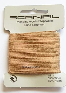 MUSHROOM Scanfil Thread For Darning & Mending 55% Wool 45% Nylon 15 Metres - Picture 1 of 2