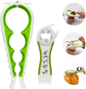 Jar Bottle Can Opener 5-in-1 Multi Function Ergonomic Multifunctional Tool NEW - Bild 1 von 11
