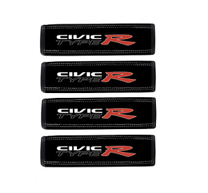 For Civic EK9 Type R Seat Belt Leather Pads Shoulder Strap Cushion Cover 4Pcs