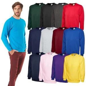 UNEEK Classic Jumper Mens Womens Plain Crew Neck Sweatshirt Round Neck Top UC203 - Picture 1 of 19