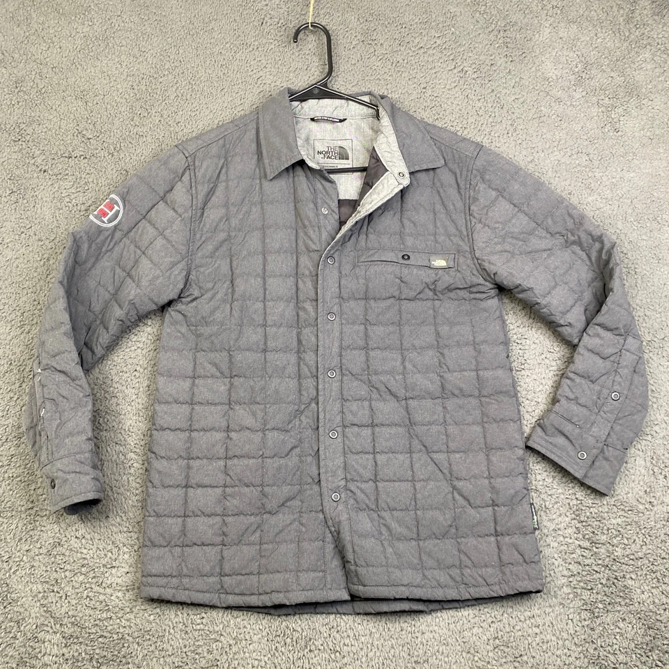 Куртка мужская North Face S серая пуховая стеганая рубашка Shacket Thermoball Eco Snap - Изображение 1 из 4