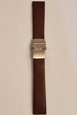 Condor 211R01  Smooth Calf  Leather Watch Strap With Clasp Deployment Brown 18mm