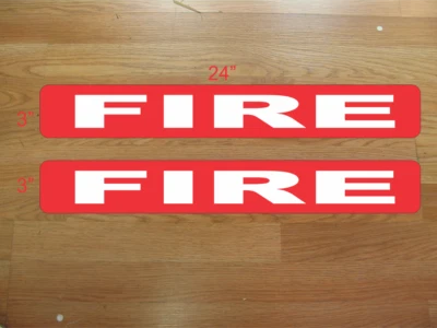 SSI Red FIRE Magnetic Signs 3x24 vehicle Truck Car Van SUV Fire Truck EMS EMT
