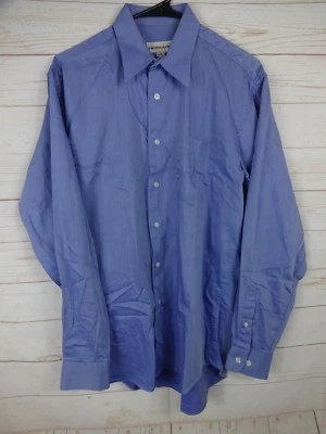 Pronto Uomo Mens Size 15 34/35 Light Blue Long Sleeve Button-Up Shirt   - Image 1 of 4
