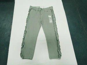 Gymboree Girls Army Green Ruffled Side Skinny Jeans Various Sizes - Picture 1 of 2