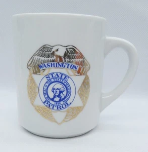 Taza de café vintage de la Patrulla del Estado de Washington WSP Police Force - Imagen 1 de 4