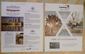 Tarjeta de crédito Capital One Venture X 2024 anuncio impreso de 2 páginas para Singapur - Imagen 1 de 3